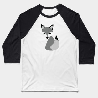 Cute Little Husky Dog Wolf Logo Illustration Baseball T-Shirt